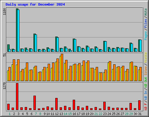 Daily usage for December 2024