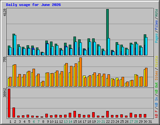 Daily usage for June 2026