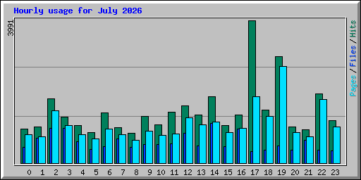 Hourly usage for July 2026
