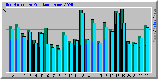 Hourly usage for September 2026